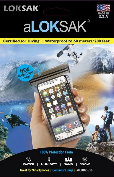 aLoksak AlokD2-4x7 11.2 x 18.4 cm (2 sacs) ALoksak AlokD2-4x7 11.2 X 18.4 Cm (2 Sacs) -Camping Soldes Boutique alokd2 4x7 1