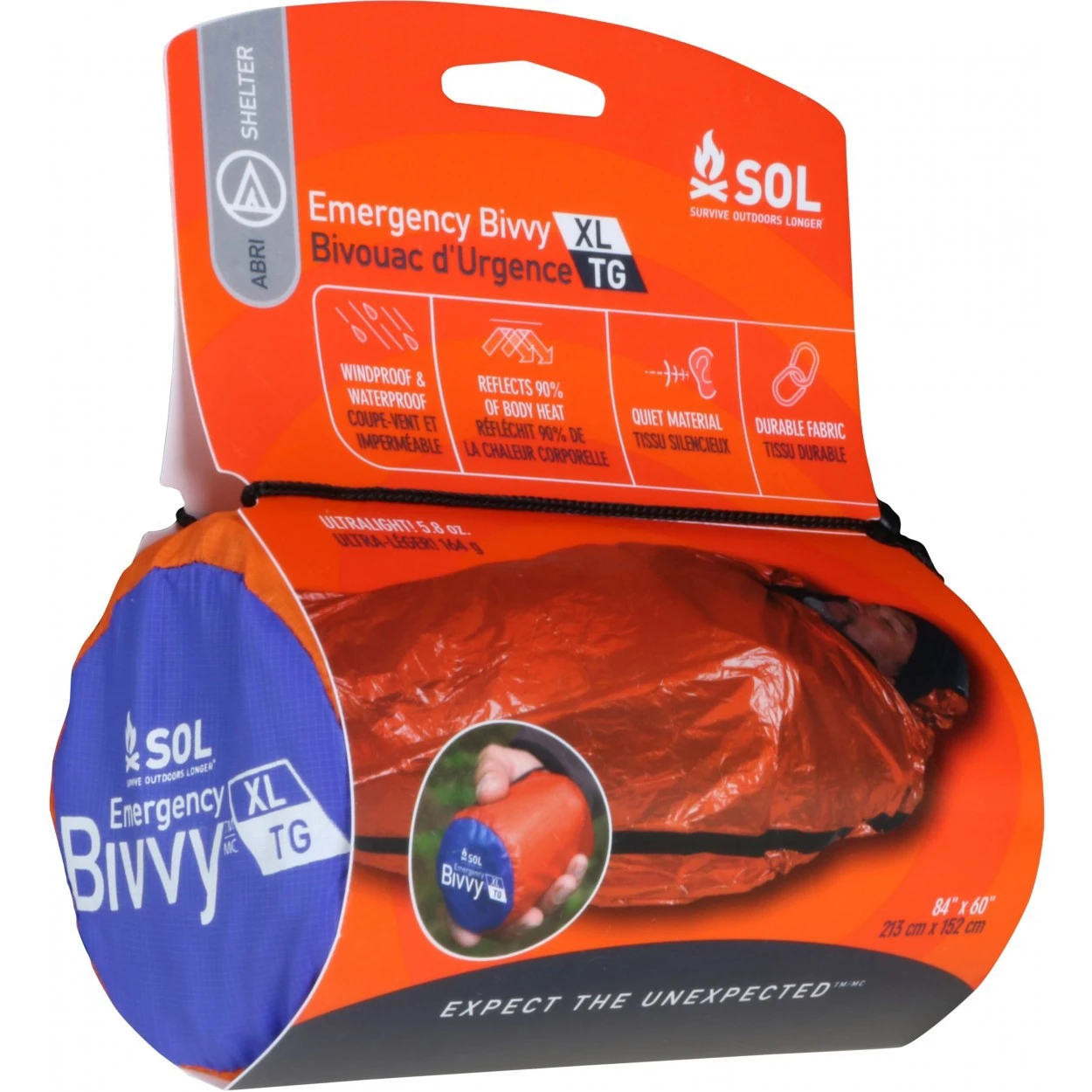 SOL Emergency Bivvy XL SOL Emergency Bivvy XL -Camping Soldes Boutique bivouac urgence sol emergency bivy