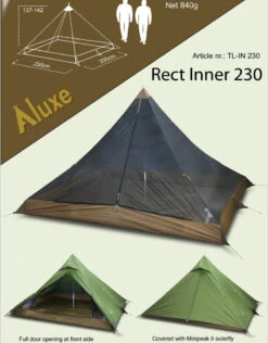 Luxe Outdoor Rect Inner 230 -Camping Soldes Boutique chambre luxe outdoor rect inner 230 mini peak 03 1