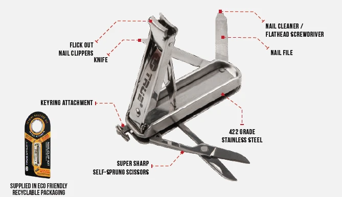 True Utility Nailclip Kit True Utility Nailclip Kit -Camping Soldes Boutique coupe ongles nailclip kit true utility
