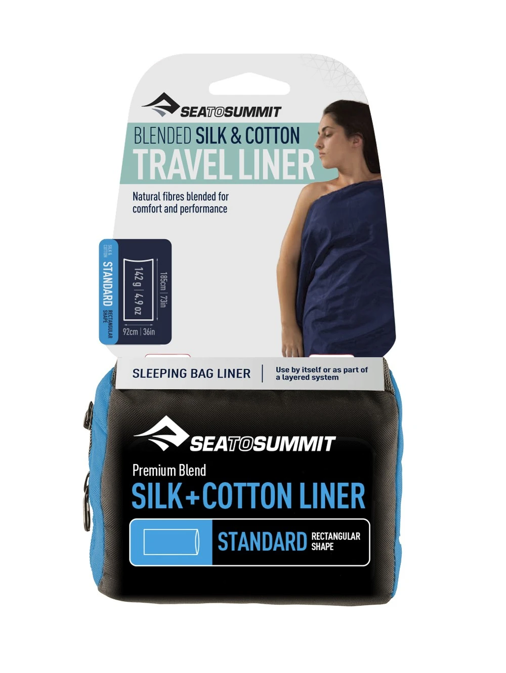 Sea to Summit Travel Liner Soie + Coton Sea To Summit Travel Liner Soie + Coton -Camping Soldes Boutique drap sea to summit silk cotton travel liner 02