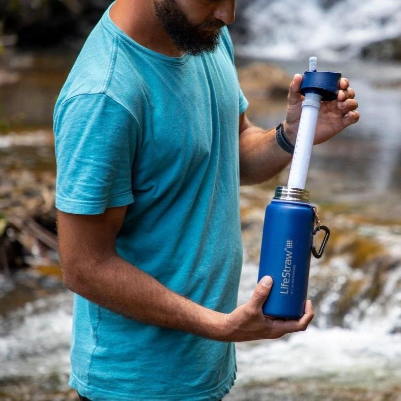 LifeStraw Go 2 Stainless Steel 0.7L LifeStraw Go 2 Stainless Steel 0.7L -Camping Soldes Boutique filtre bouteille gourde lifestraw go 2 stainless 09