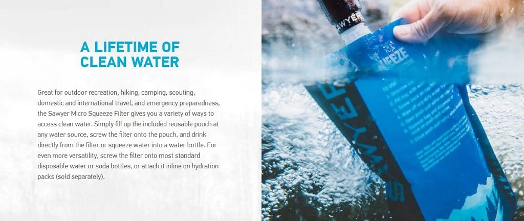 Sawyer Micro Squeeze Sawyer Micro Squeeze -Camping Soldes Boutique filtre sawyer micro squeeze 04