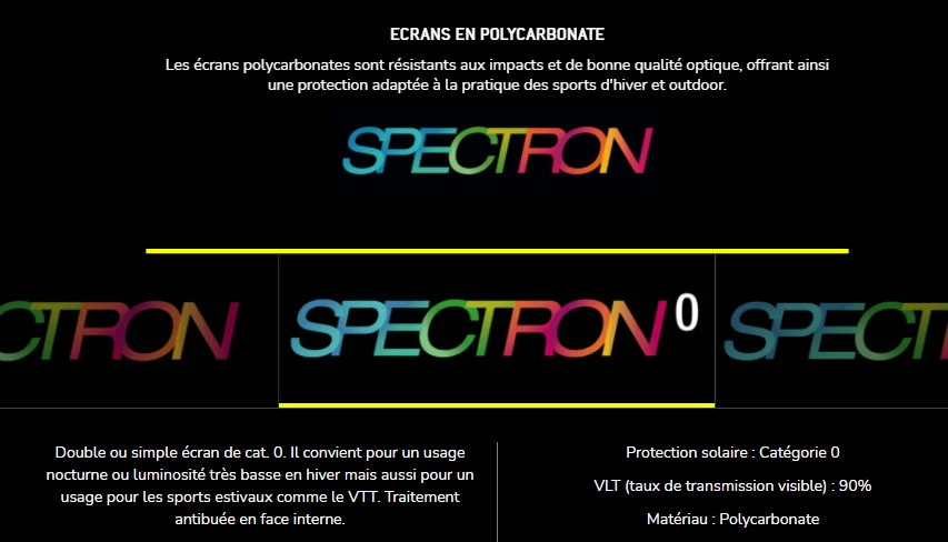 Julbo Sniper Evo 3 Ecrans Cat.0, 2, 3 Julbo Sniper Evo 3 Ecrans Cat.0, 2, 3 -Camping Soldes Boutique julbo spectron 0