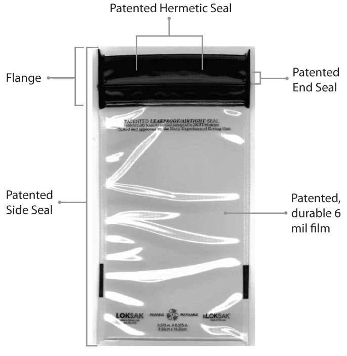 aLoksak AlokD2-4x7 11.2 x 18.4 cm (2 sacs) ALoksak AlokD2-4x7 11.2 X 18.4 Cm (2 Sacs) -Camping Soldes Boutique pochette aloksak 1