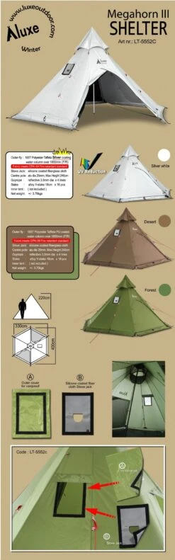 Luxe Outdoor Megahorn III -Camping Soldes Boutique tente luxe outdoor megahorn iii 02