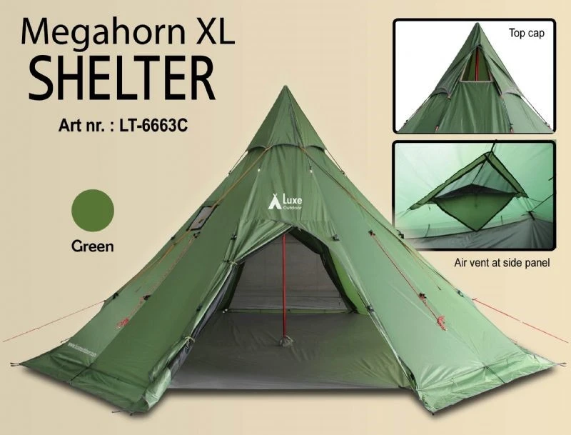 Luxe Outdoor Megahorn XL Luxe Outdoor Megahorn XL -Camping Soldes Boutique tipi luxe outdoor megahorn xl 03