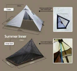 Luxe Outdoor Mini Peak XL Mesh -Camping Soldes Boutique tipi luxe outdoor mini peak xl mesh 3